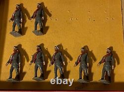 Vintage Mignot Lead Civil War Confederate Soldiers With Box T-25