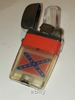 Vintage Scripto Vu Lighter Dixie Southern Rebel Civil War Confederate Soldier