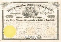 Volunteer Soldiers Family Aid Fund Bond No. 3 Civil War