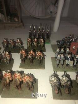 Vtg Metal Revolutionary Army Soldiers War Horses Hand Painted Holstein Figurines