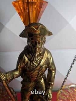 Vtg Rare L&L WMC 9137 Civil War Soldier Brass and Crystal Scales of Justice