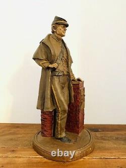 Vtg Tom Clark Signed 1986 Civil War Confederate Soldier 1861-1865 #21 Statue 14