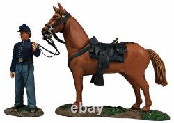 W Britain Soldiers 31269 American Civil War Federal Orderly Holding Horse