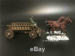 War Park KH014 WWII Civil Horse Carriage Soldier Metal Figure 1/30 Kharkov Mode