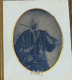 Whole Plate Tintype Armed Civil War Confederate Soldier Buncomb County, NC