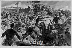 Winslow Homer 1862 Engraving CIVIL War For The Union Bayonet Charge Soldiers