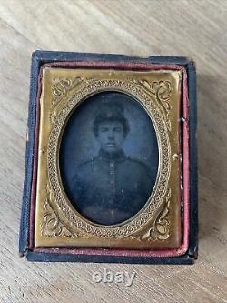 Young Civil War Soldier Possibly Teenager Tintype Photo