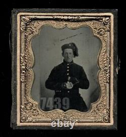Young ID'd Civil War Soldier Holding Photo Killed in Action 1860s PIP KIA Rare